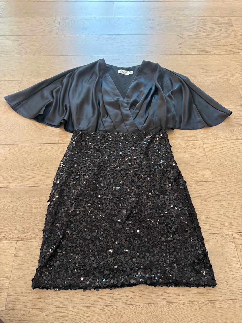 Black Sequin Cocktail Dress